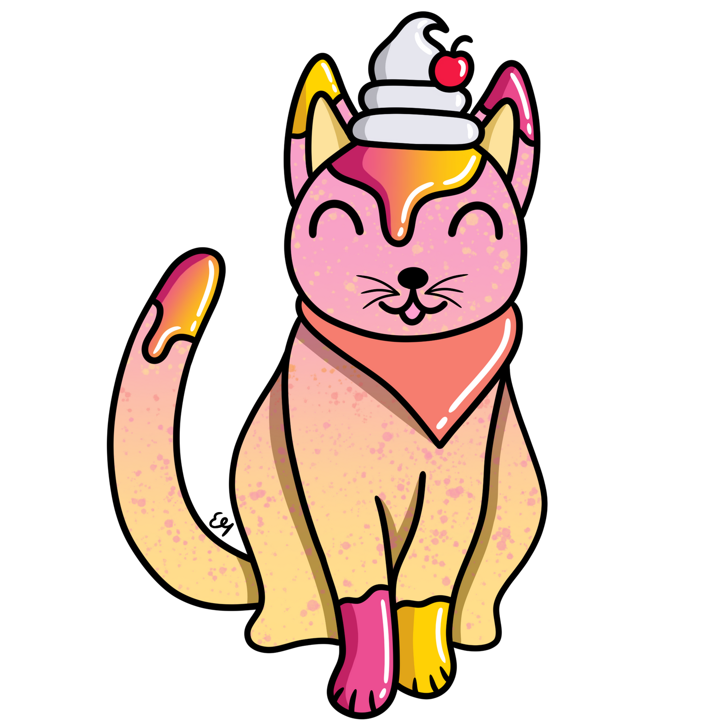 Pink Lemonade Cat - Sticker